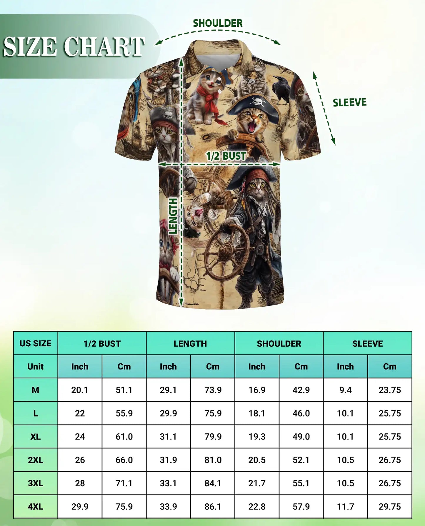 Pirate Cat Polo Shirt | Azhawaiian