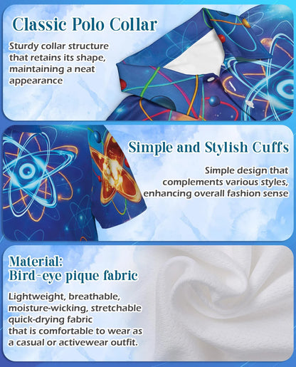 Physics Amazing Science Polo Shirt for Men, Science Lover Style | Azhawaiian