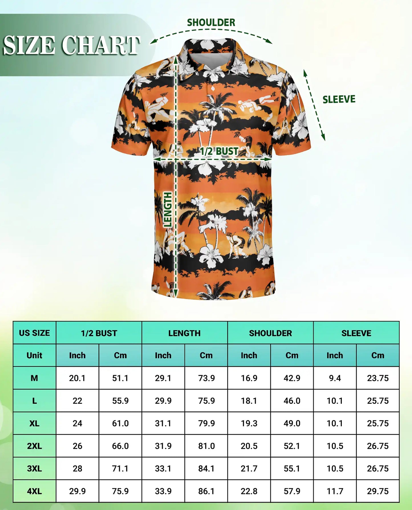 Hawaiian Surf Polo Shirt, Sunset Beach Style | Azhawaiian