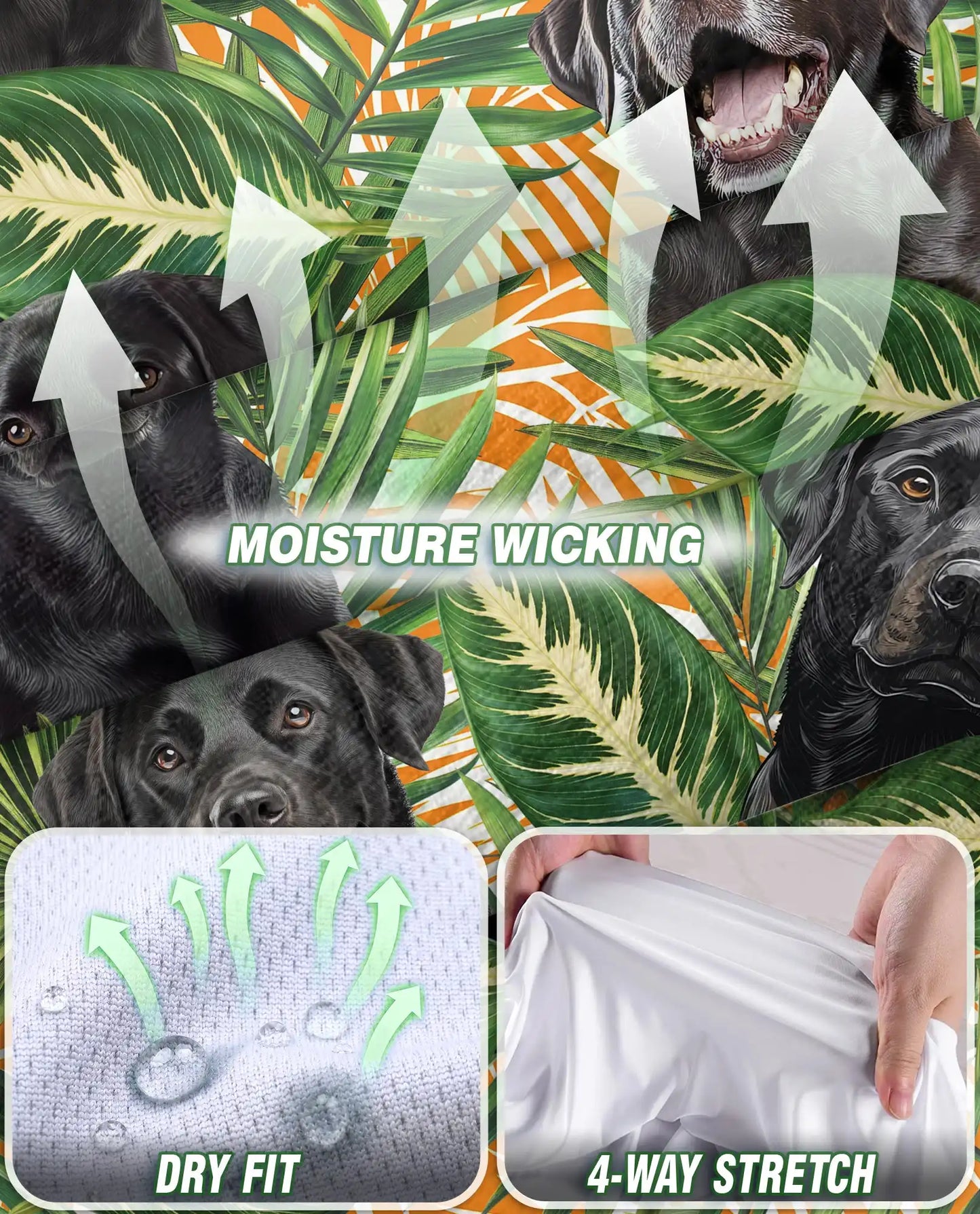 Black Labrador Tropical Sleeveless Polo Shirt for Women, Cute Dog Summer Style | Azhawaiian