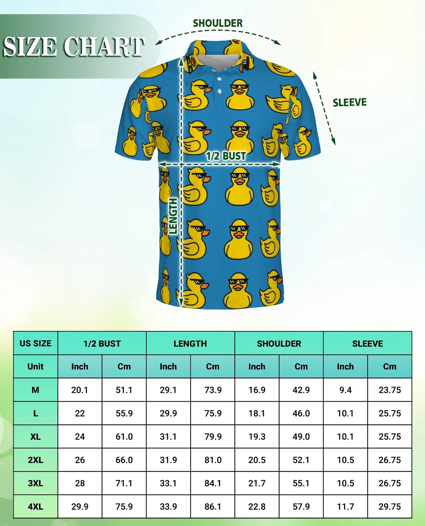 Cool Duck Polo Shirt, Funny Sunglasses Print | Azhawaiian