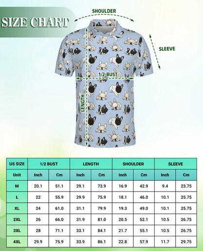 French Bulldog Pattern Polo Shirt | Azhawaiian
