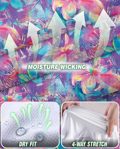 Neon Flower Sleeveless Polo Shirt for Women | Azhawaiian
