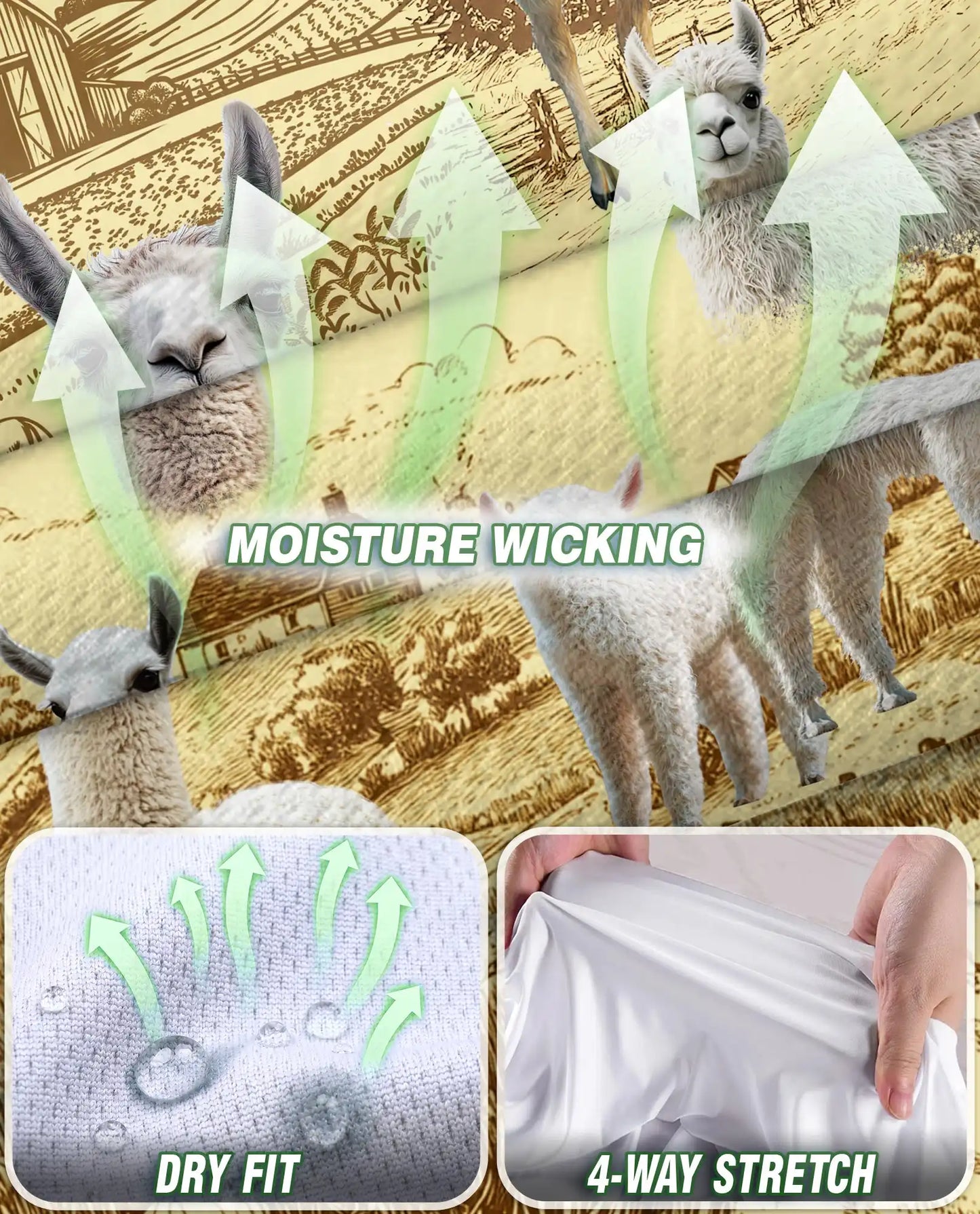 Llama Lovers Farm Sleeveless Polo Shirt for Women, Cute Farm Animal Style | Azhawaiian