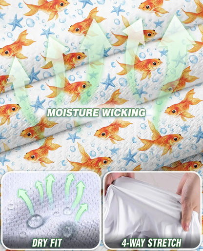 Goldfish And Seahorses Sleeveless Polo Shirt for Wome | Azhawaiian