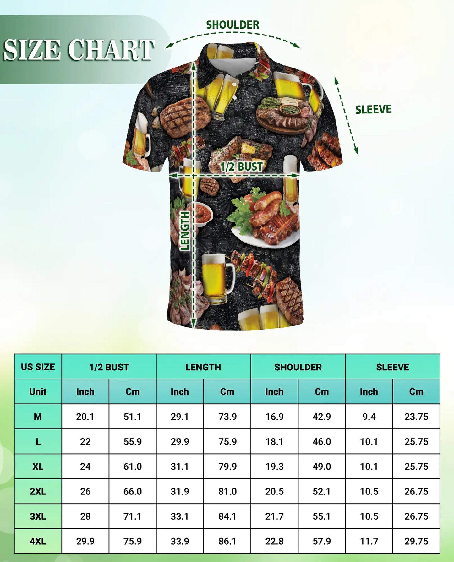 BBQ Beer Polo Shirt for Men, Grill Party Style | Azhawaiian