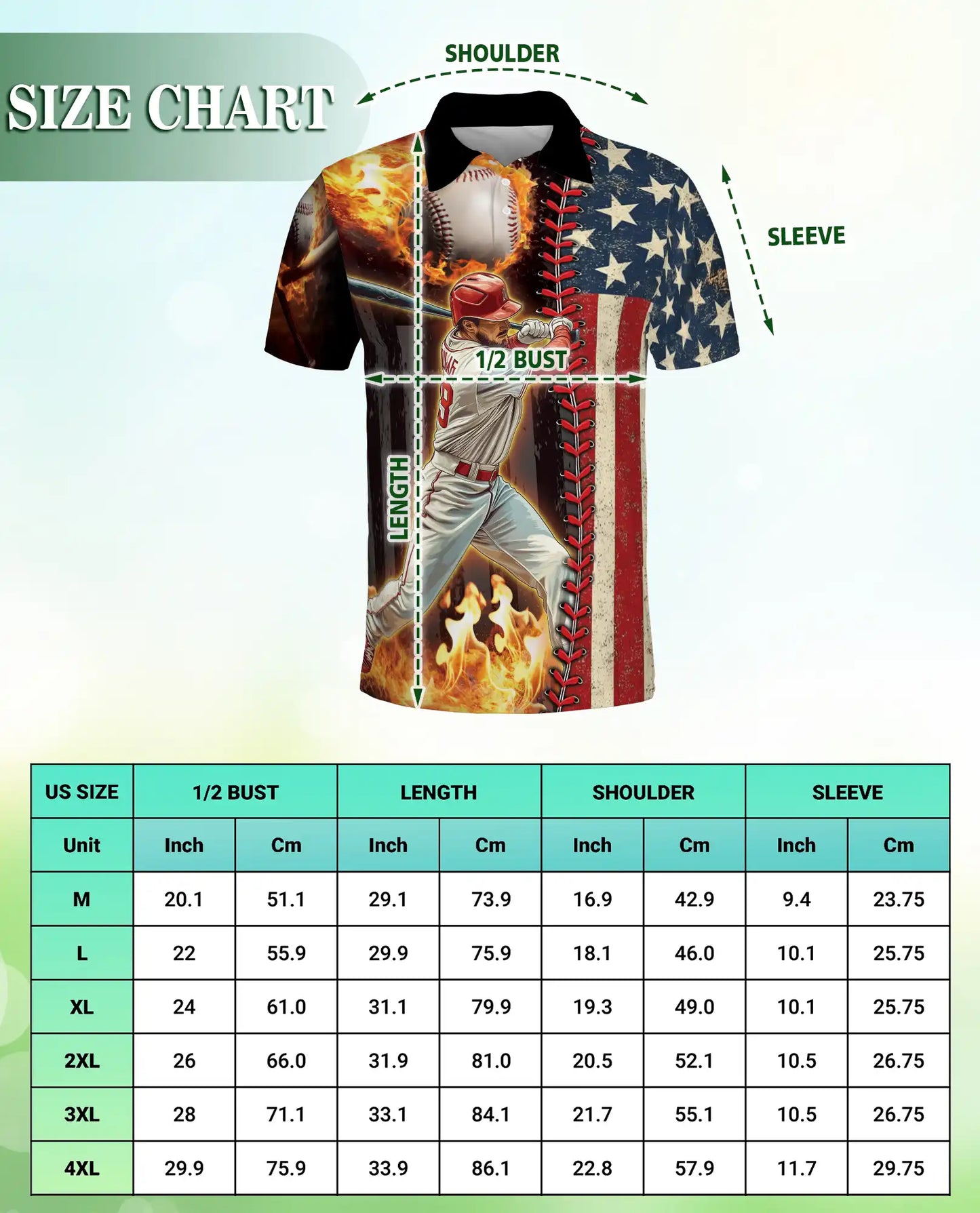 Baseball USA Flag Polo Shirt | Azhawaiian