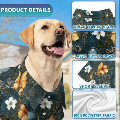 Octopus Scuba Diving Helmet Matching Dog Owner Hawaiian Shirts, Funny Pet Aloha Shirt for Beach Vacation - Azhawaiian