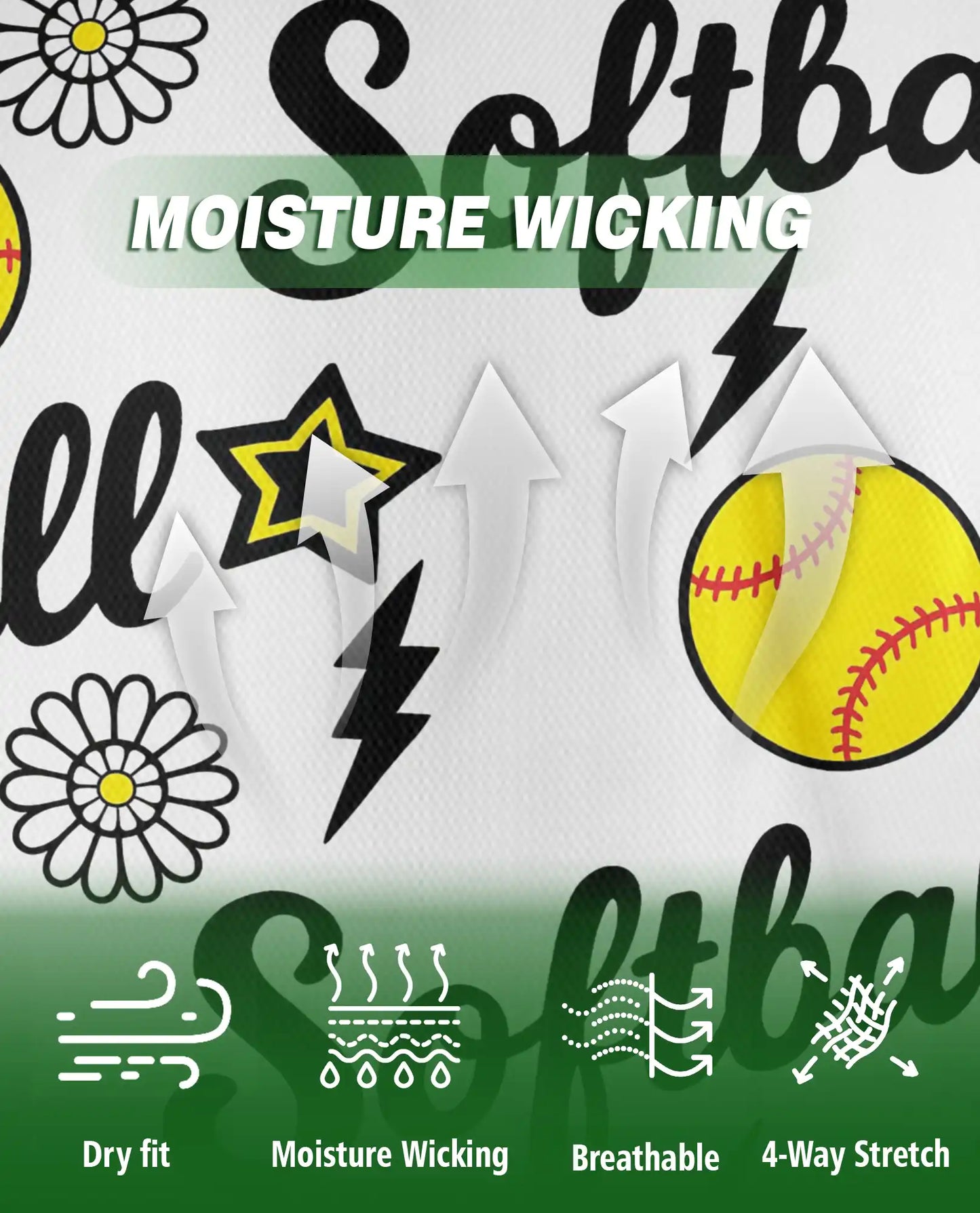 Softball Polo Shirt for Men- Fastpitch Softball Pattern  | Azhawaiian