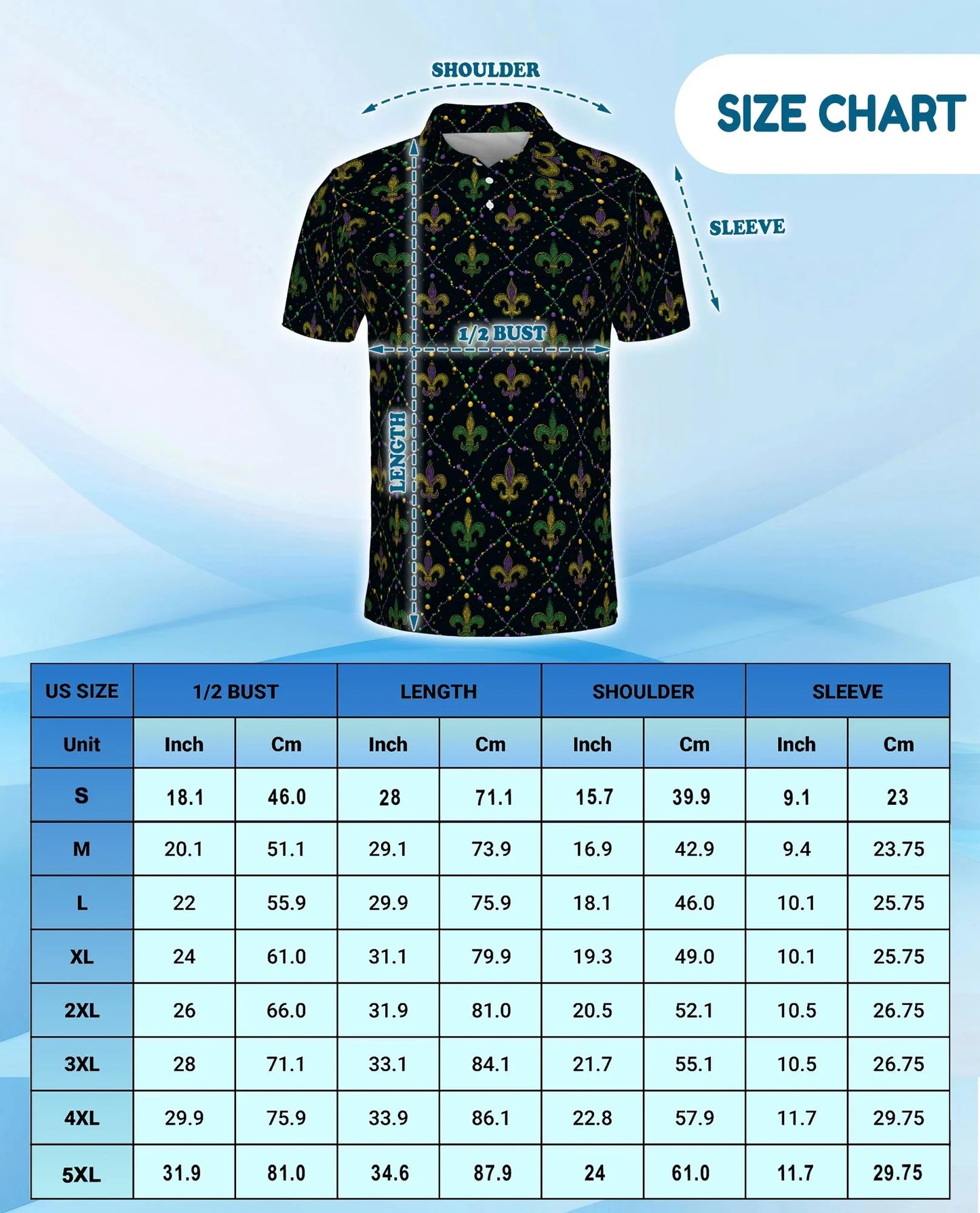 Mardi Gras Pattern Polo Shirt for Men, Carnival Festival Style | Azhawaiian