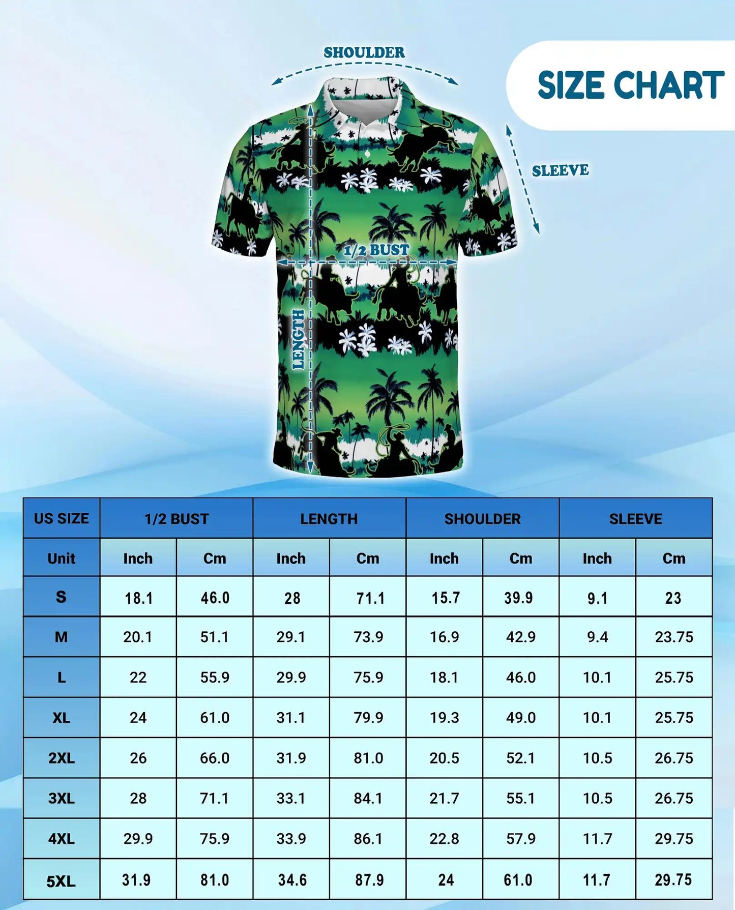 Bull Riding Polo Shirt - Tropical Rodeo Cowboy Western Design | Azhawaiian