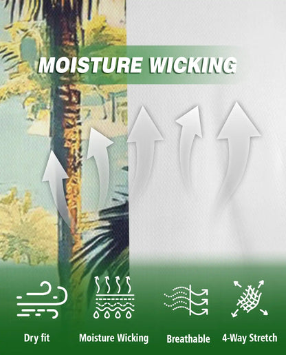 Palm Tree 3D Polo Shirt for Men, Vintage Tropical Beach Style | Azhawaiian