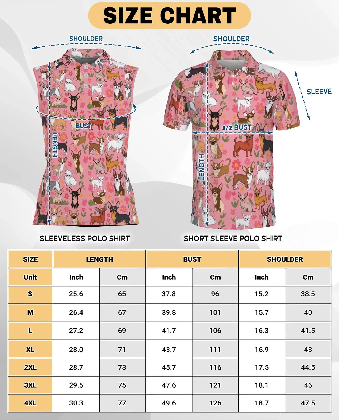 Floral Chihuahua Sleeveless Polo Shirt for Women | Azhawaiian
