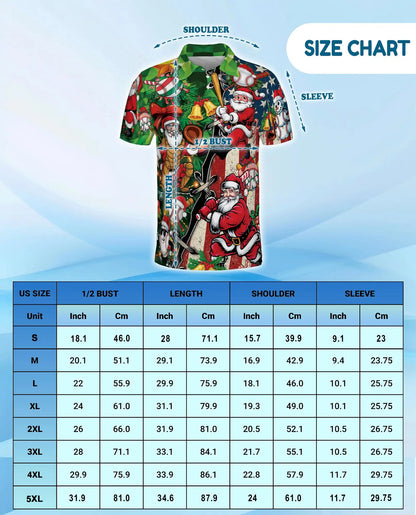 Christmas Baseball Polo Shirt - Santa Sports Fan Style | Azhawaiian