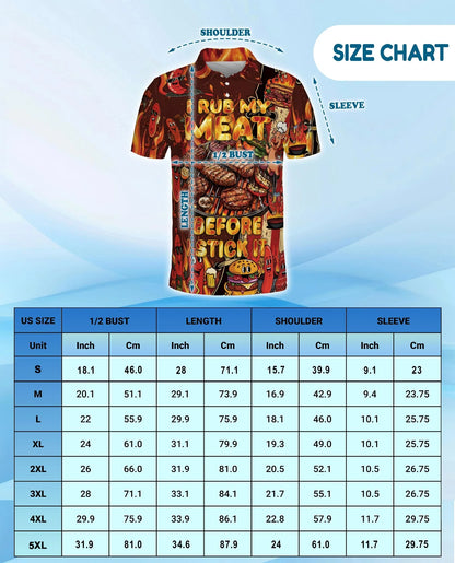 Funny BBQ Grilling Polo Shirt for Men, Grill Master Style | Azhawaiian