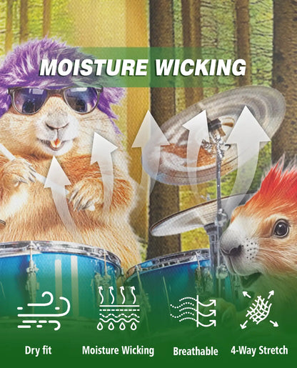 Funny Groundhog Band Polo Shirt Woodland Animal Music Print | Azhawaiian