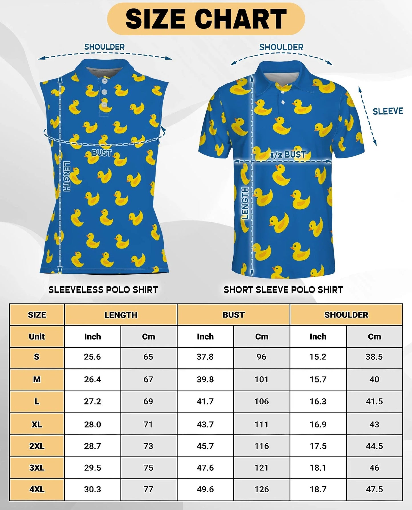 Yellow Rubber Duck Sleeveless Polo Shirt for Women | Azhawaiian