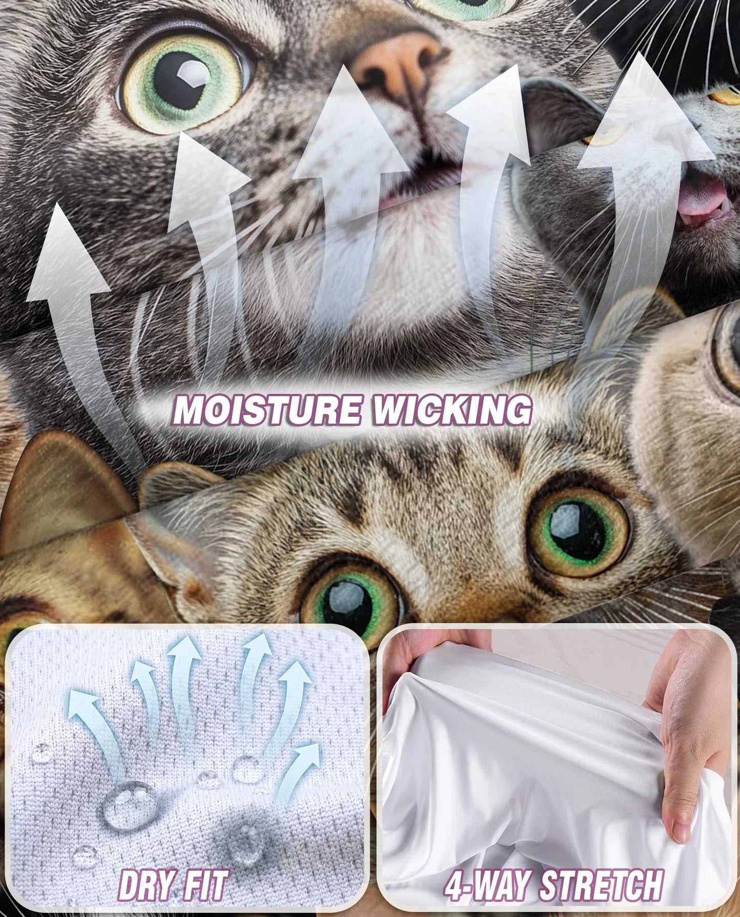 Funny Cat Pattern Sleeveless Polo Shirt for Women | Azhawaiian
