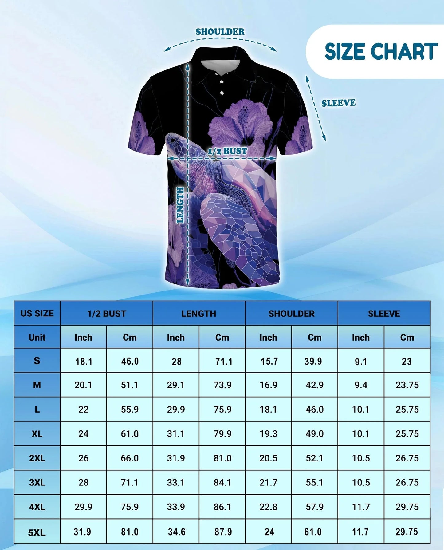 Polynesian Sea Turtle Floral Polo Shirt for Men, Tropical Island Style | Azhawaiian