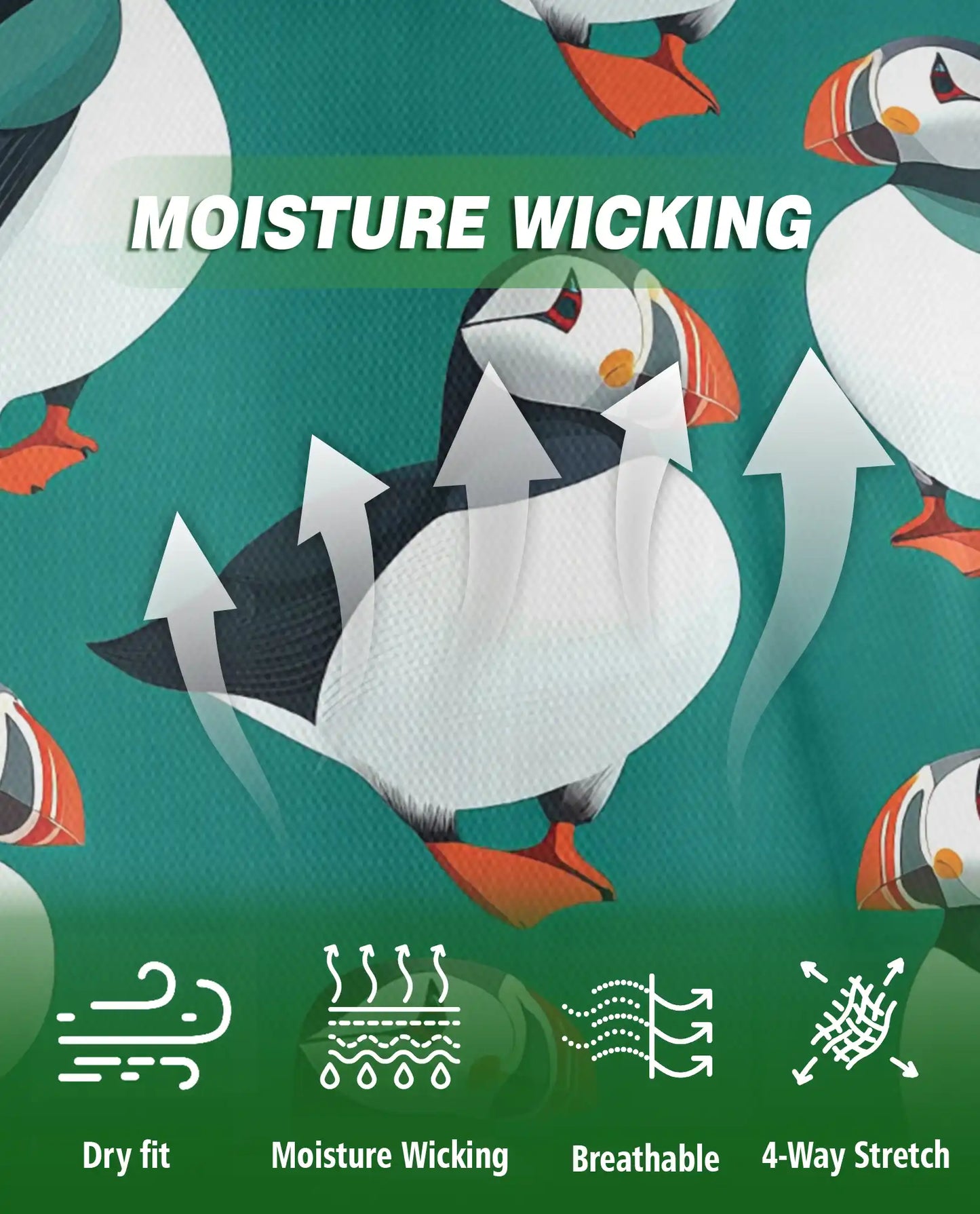 Cute Puffin Bird 3D Polo Shirt for Men, Coastal Seabird Tropical Style | Azhawaiian