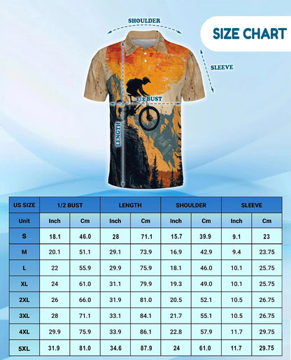 Mountain Biking Polo Shirt - Adventure Trail Rider Style | Azhawaiian