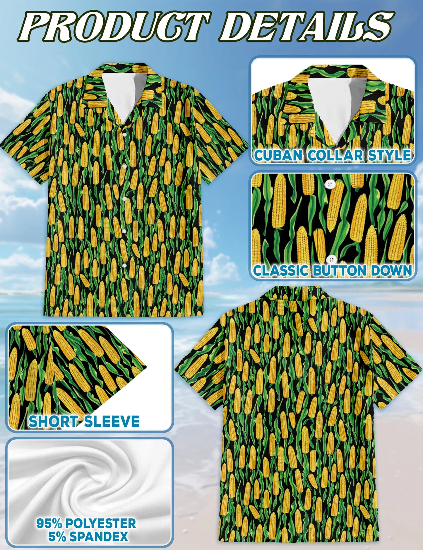 Corn Matching Dog Owner Hawaiian Shirts, Funny Pet Aloha Shirt for Beach Vacation - Azhawaiian