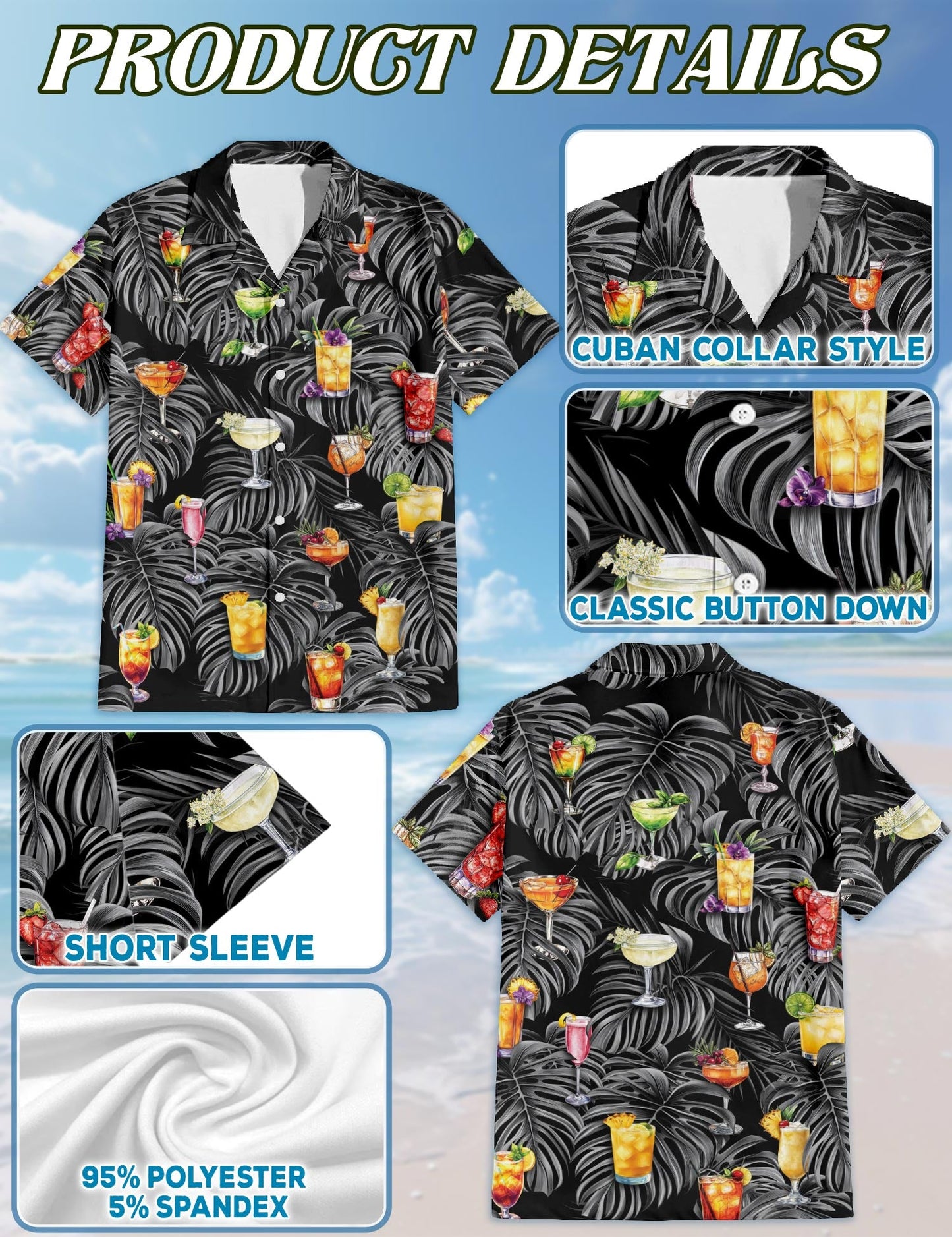 Proud Bartender Cocktails Matching Dog Owner Hawaiian Shirts, Funny Pet Aloha Shirt for Beach Vacation - Azhawaiian