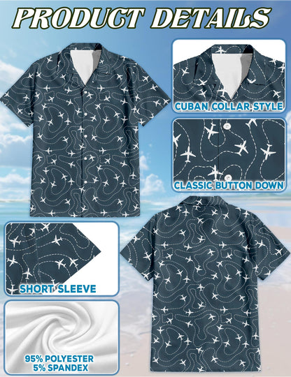 Vintage Airplane Matching Dog Owner Hawaiian Shirts, Funny Pet Aloha Shirt for Beach Vacation - Azhawaiian