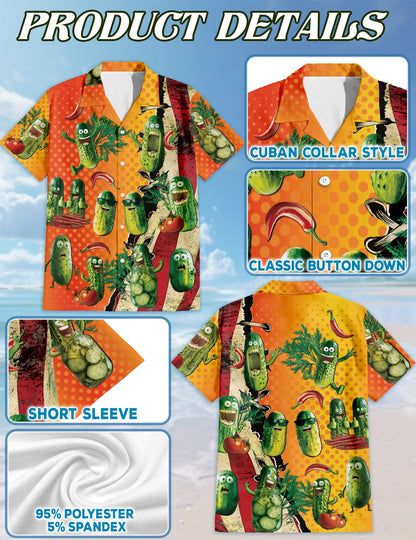 Pickles Matching Dog Owner Hawaiian Shirts, Funny Pet Aloha Shirt for Beach Vacation - Azhawaiian