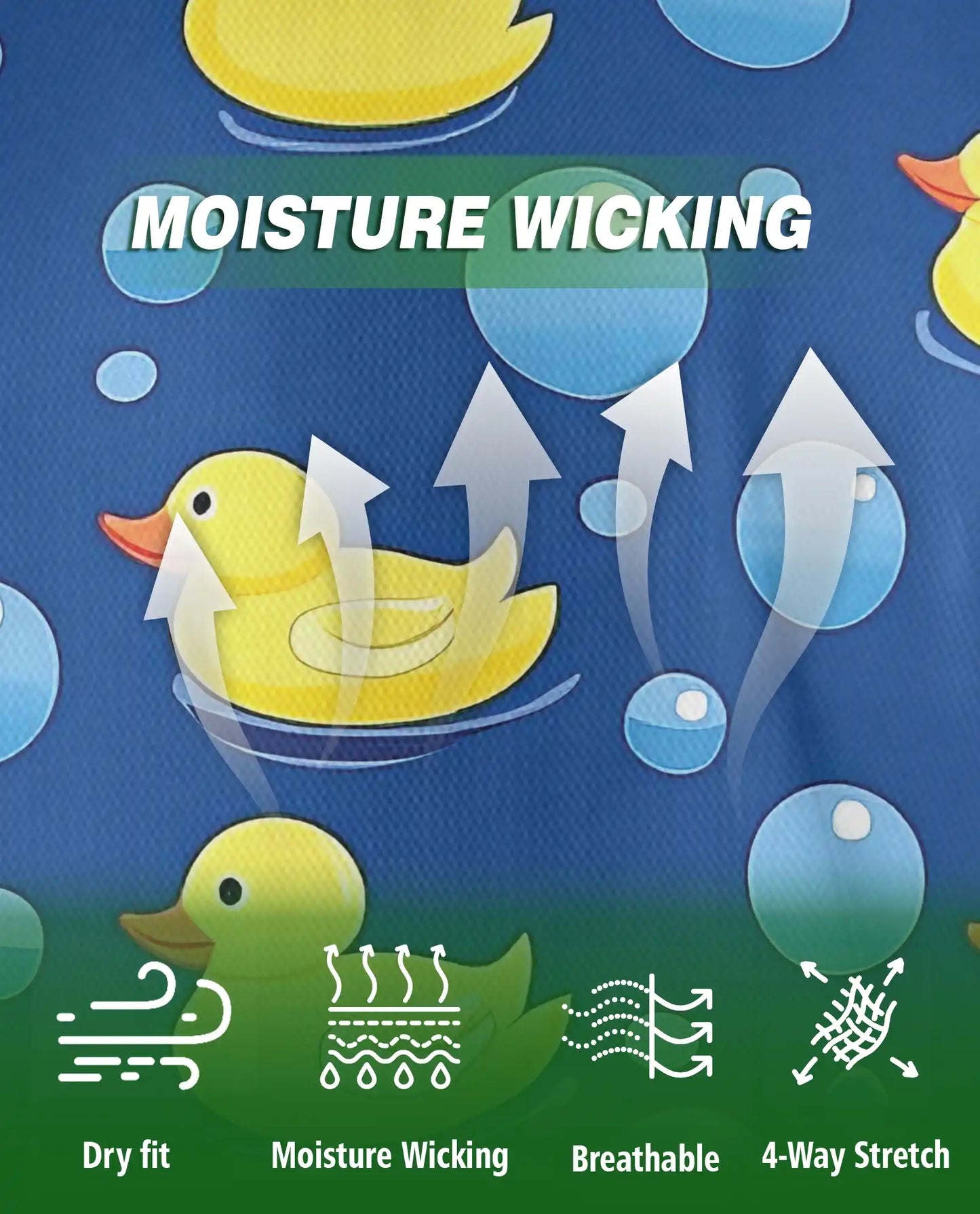 Cute Rubber Duck Bubble 3D Polo Shirt for Men, Fun Cartoon Bath Style | Azhawaiian