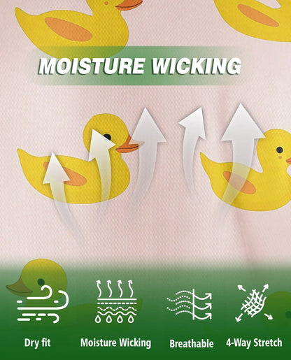 Cute Rubber Duck 3D Polo Shirt for Men, Minimal Cartoon Style | Azhawaiian