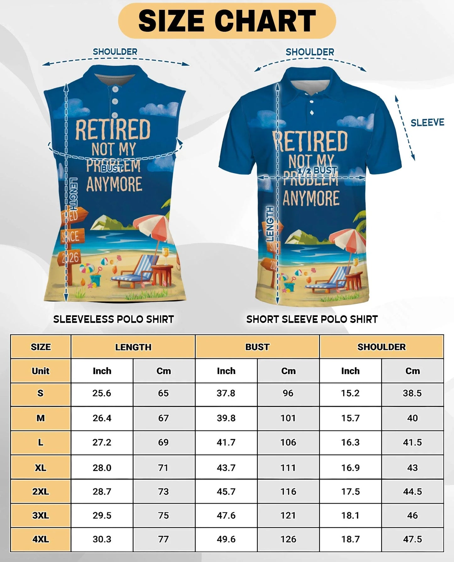 Retired Not My Problem Anymore Sleeveless Polo Shirt for Women | Azhawaiian