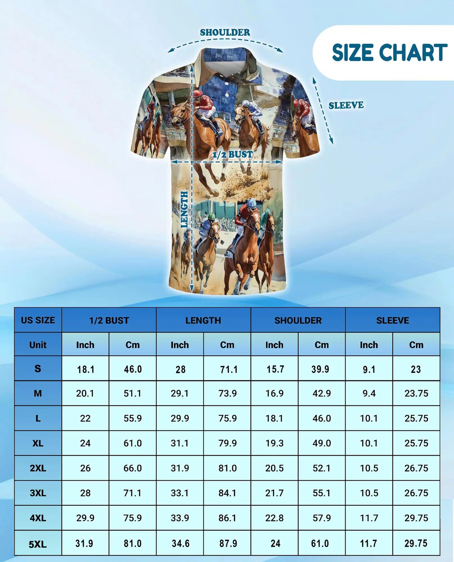 Horse Racing Polo Shirt Print | Azhawaiian