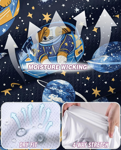 Space English Bulldog Astronaut Sleeveless Polo Shirt for Women | Azhawaiian