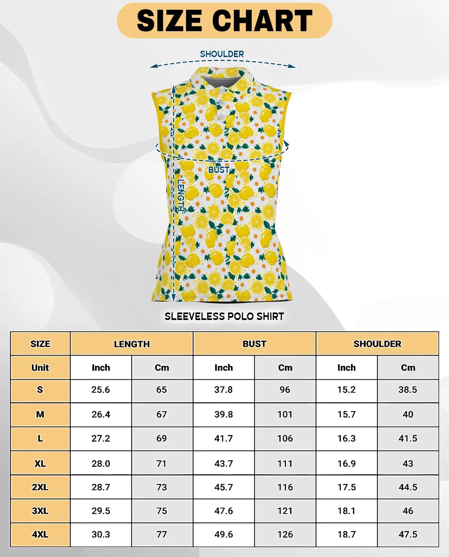 Citrus Blossom Sleeveless Polo Shirt for Women  | Azhawaiian