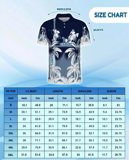 Cowboy Western Polo Shirt, Palm Desert Style | Azhawaiian