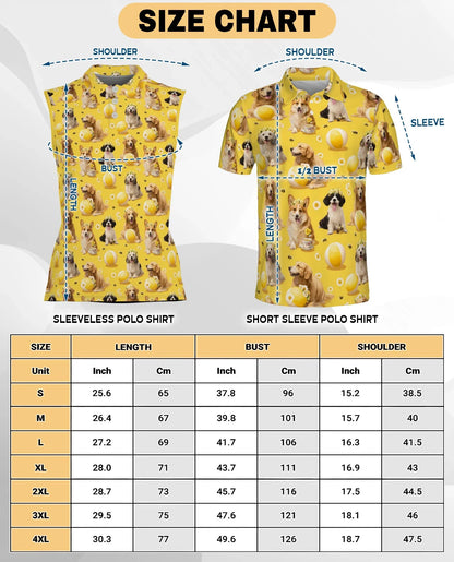 Summer Dog Sleeveless Polo Shirt for Women, Cute Pet Lover Style | Azhawaiian