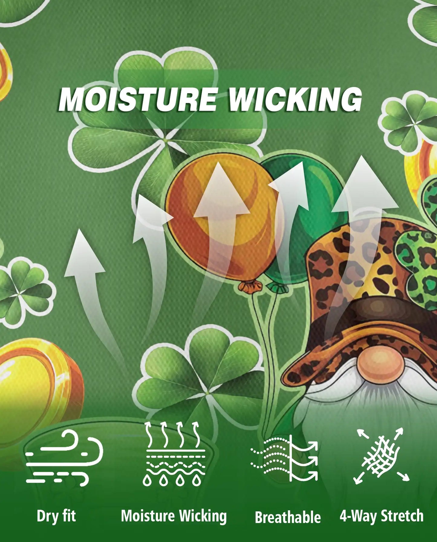 Lucky Leprechaun Gnome 3D Polo Shirt for Men, St Patrick’s Day Clover Style | Azhawaiian