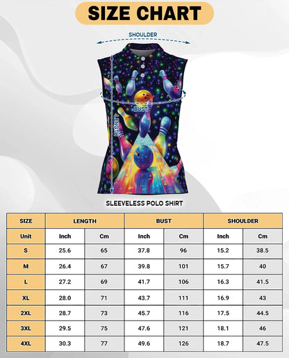 Bowling Sleeveless Polo Shirt for Women | Azhawaiian