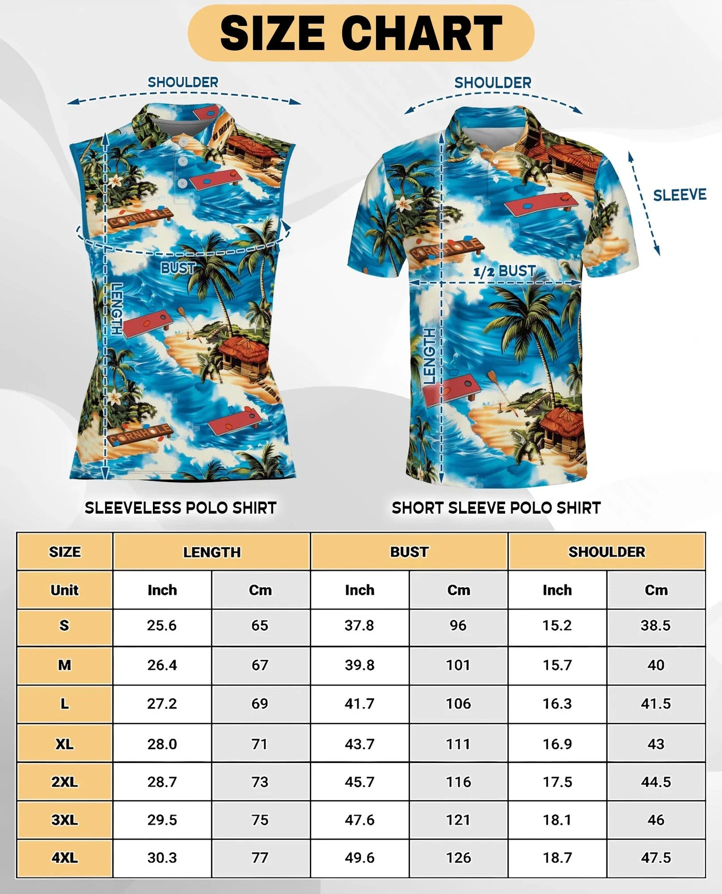 Tropical Cornhole Sleeveless Polo Shirt for Women | Azhawaiian