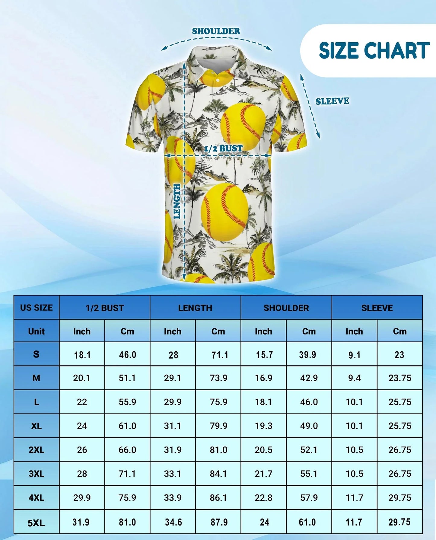 Softball Tropical Polo Shirt for Men, Summer Sports Style | Azhawaiian