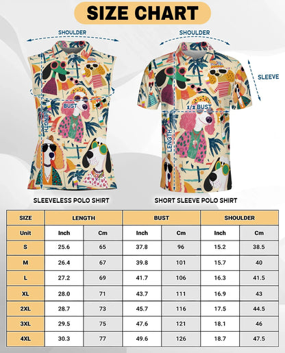 Fashionista Dog Sleeveless Polo Shirt for Women, Cute Pet Lover Style | Azhawaiian