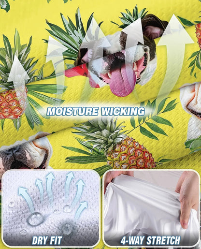 English Bulldog Tropical Sleeveless Polo Shirt for Women | Azhawaiian
