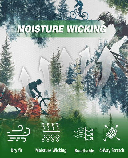 Mountain Bike Forest 3D Polo Shirt for Men, Extreme Cycling Outdoor Style | Azhawaiian