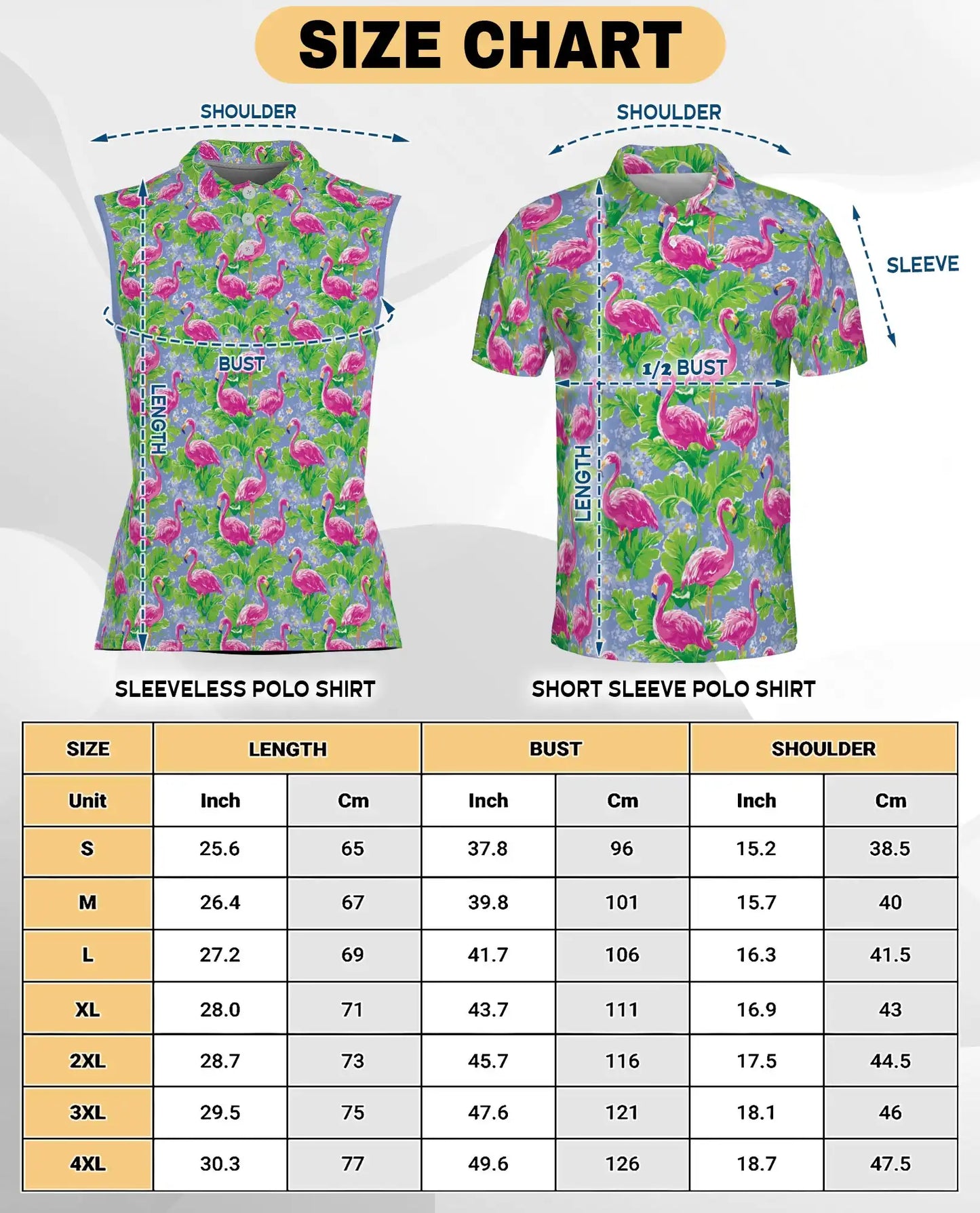 Watercolor Tropical Flamingo Sleeveless Polo Shirt for Women, Artistic Summer Style | Azhawaiian