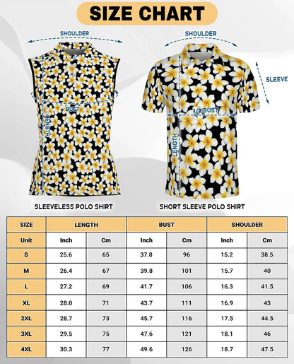 Yellow Plumeria Sleeveless Polo Shirt for Women | Azhawaiian
