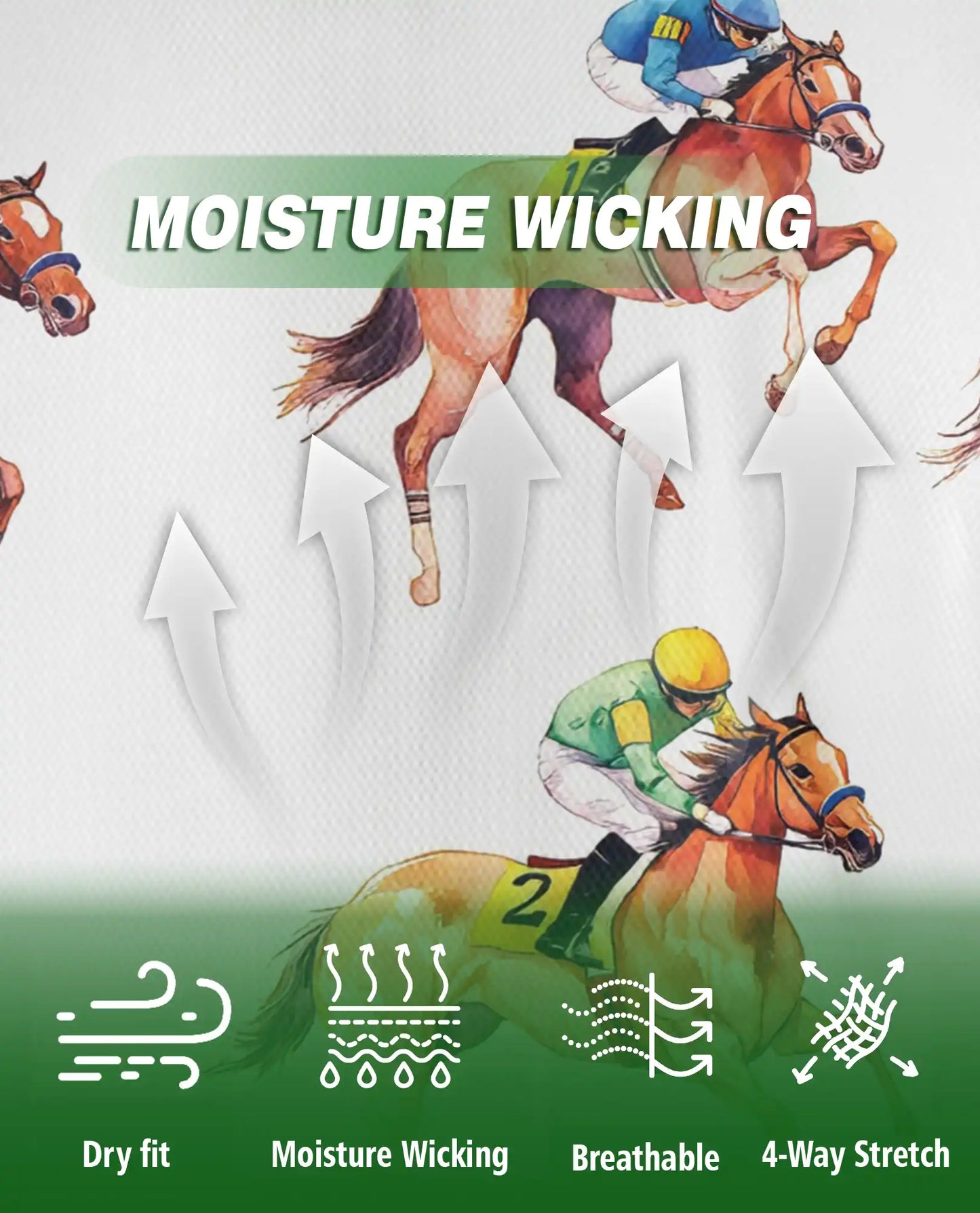 Minimal Horse Racing 3D Polo Shirt for Men, Classic Jockey Derby Style | Azhawaiian
