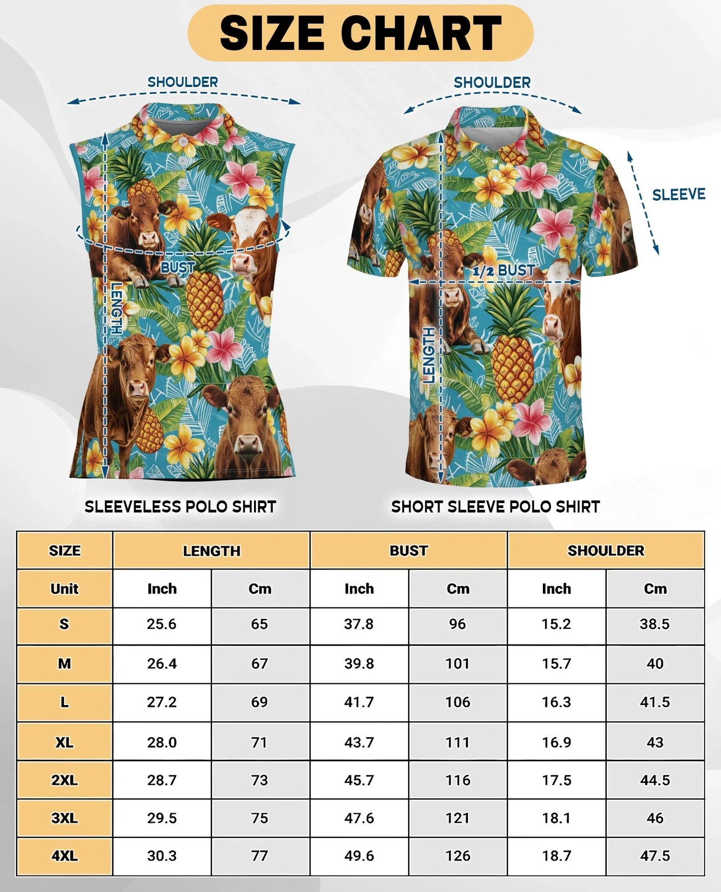Red Angus Cattle Lovers Pineapple Sleeveless Polo Shirt for Women | Azhawaiian