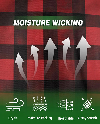 Classic Red Buffalo Plaid 3D Polo Shirt for Men, Rustic Lumberjack Style | Azhawaiian