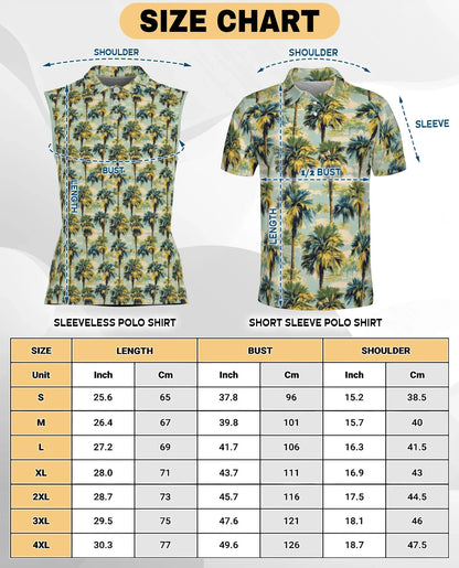 Tropical Print Sleeveless Polo Shirt for Women | Azhawaiian